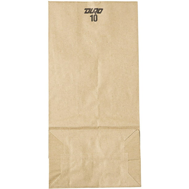 Paper Grocery Bags Sack Lunch Merchandise Duro Bag #4 Brown Kraft 500 ct